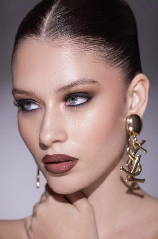 Bold dark lip event makeup